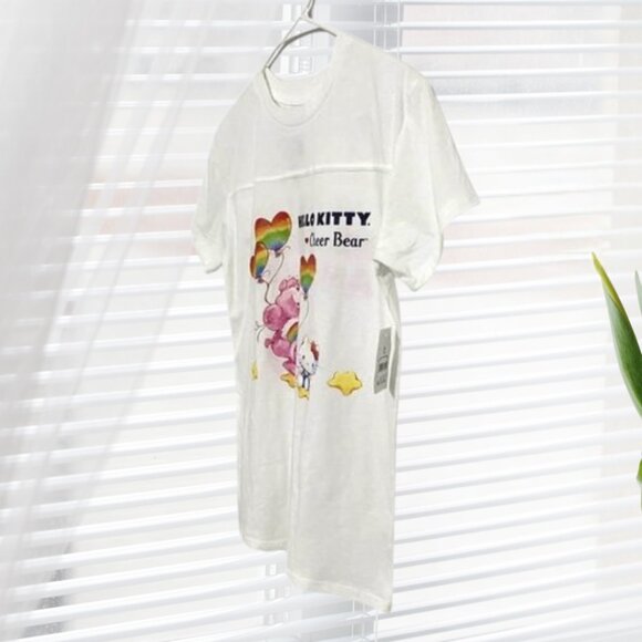 NWT Licensed Hello Kitty and Friends Cheer Bear Care Bears Graphic Tee Shirt - Picture 6 of 9